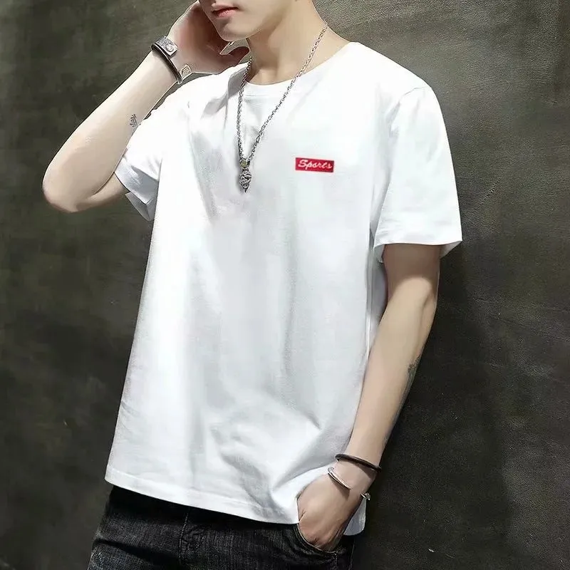 Short Sleeve T-Shirt Summer Trendy Student Tops Half Sleeved Teens Matching T-Shirt