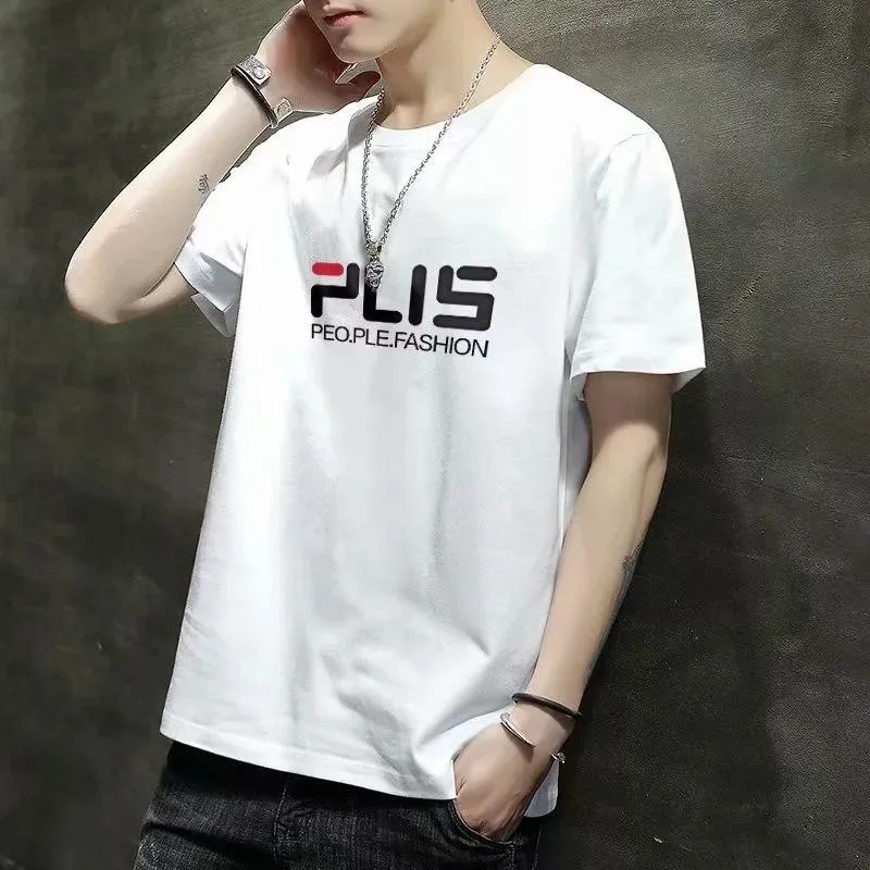 Short Sleeve T-Shirt Summer Trendy Student Tops Half Sleeved Teens Matching T-Shirt