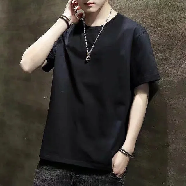 Short Sleeve T-Shirt Summer Trendy Student Tops Half Sleeved Teens Matching T-Shirt