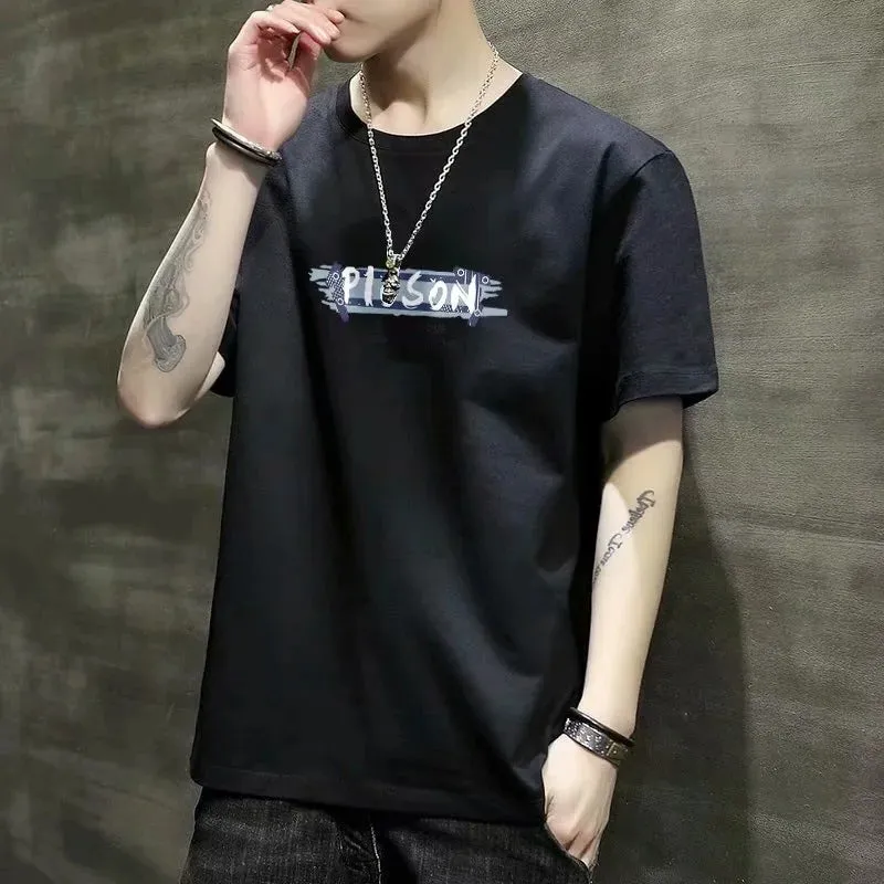 Short Sleeve T-Shirt Summer Trendy Student Tops Half Sleeved Teens Matching T-Shirt