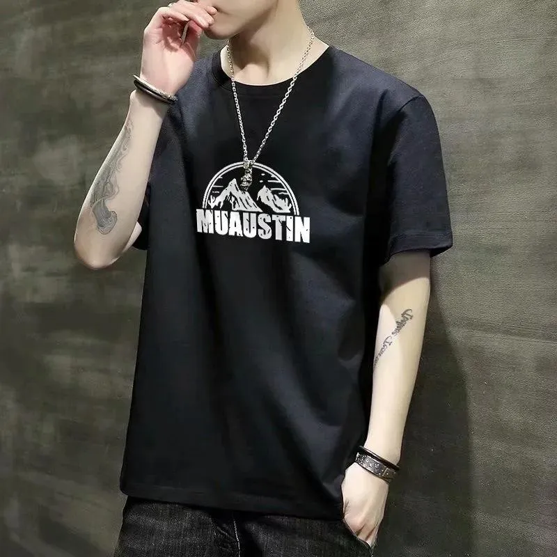 Short Sleeve T-Shirt Summer Trendy Student Tops Half Sleeved Teens Matching T-Shirt