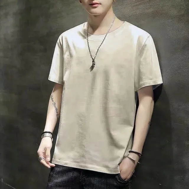 Short Sleeve T-Shirt Summer Trendy Student Tops Half Sleeved Teens Matching T-Shirt