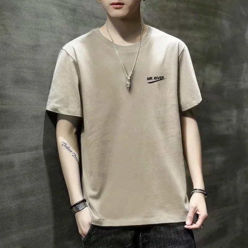 Short Sleeve T-Shirt Summer Trendy Student Tops Half Sleeved Teens Matching T-Shirt