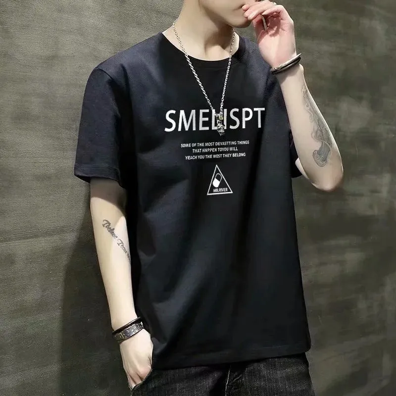 Short Sleeve T-Shirt Summer Trendy Student Tops Half Sleeved Teens Matching T-Shirt