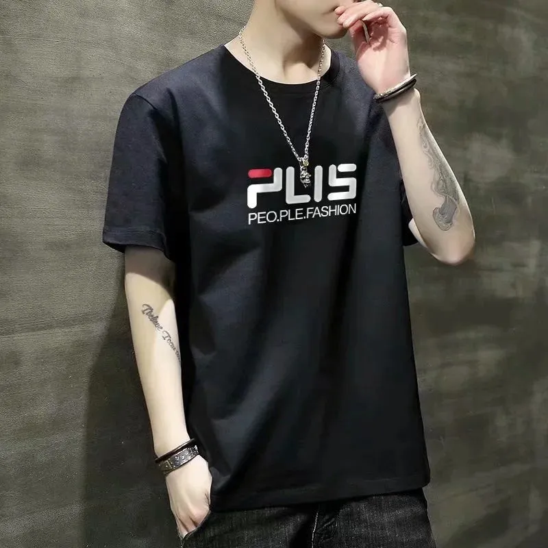 Short Sleeve T-Shirt Summer Trendy Student Tops Half Sleeved Teens Matching T-Shirt