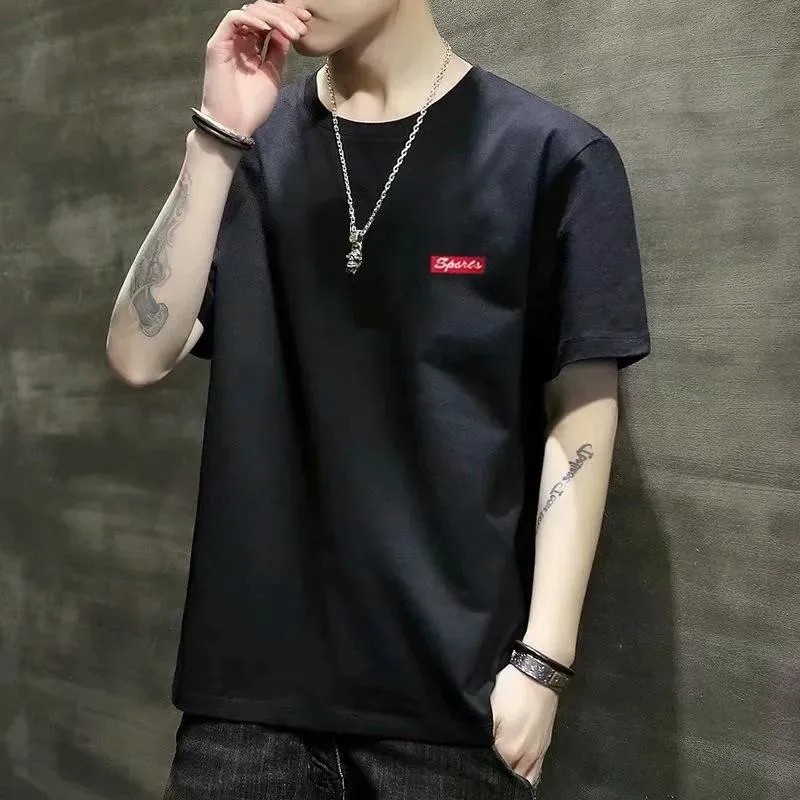 Short Sleeve T-Shirt Summer Trendy Student Tops Half Sleeved Teens Matching T-Shirt