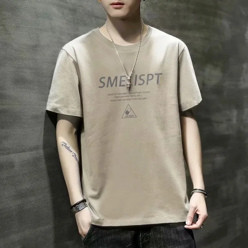 Short Sleeve T-Shirt Summer Trendy Student Tops Half Sleeved Teens Matching T-Shirt