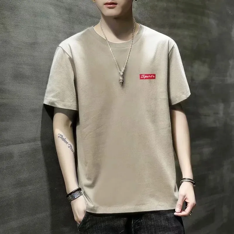 Short Sleeve T-Shirt Summer Trendy Student Tops Half Sleeved Teens Matching T-Shirt