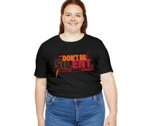 Silent T-Shirt | Silent Dog Tag Voice Recorder | Outspoken Domestic Violence | Eradicate Evil | M23 designs T shirt