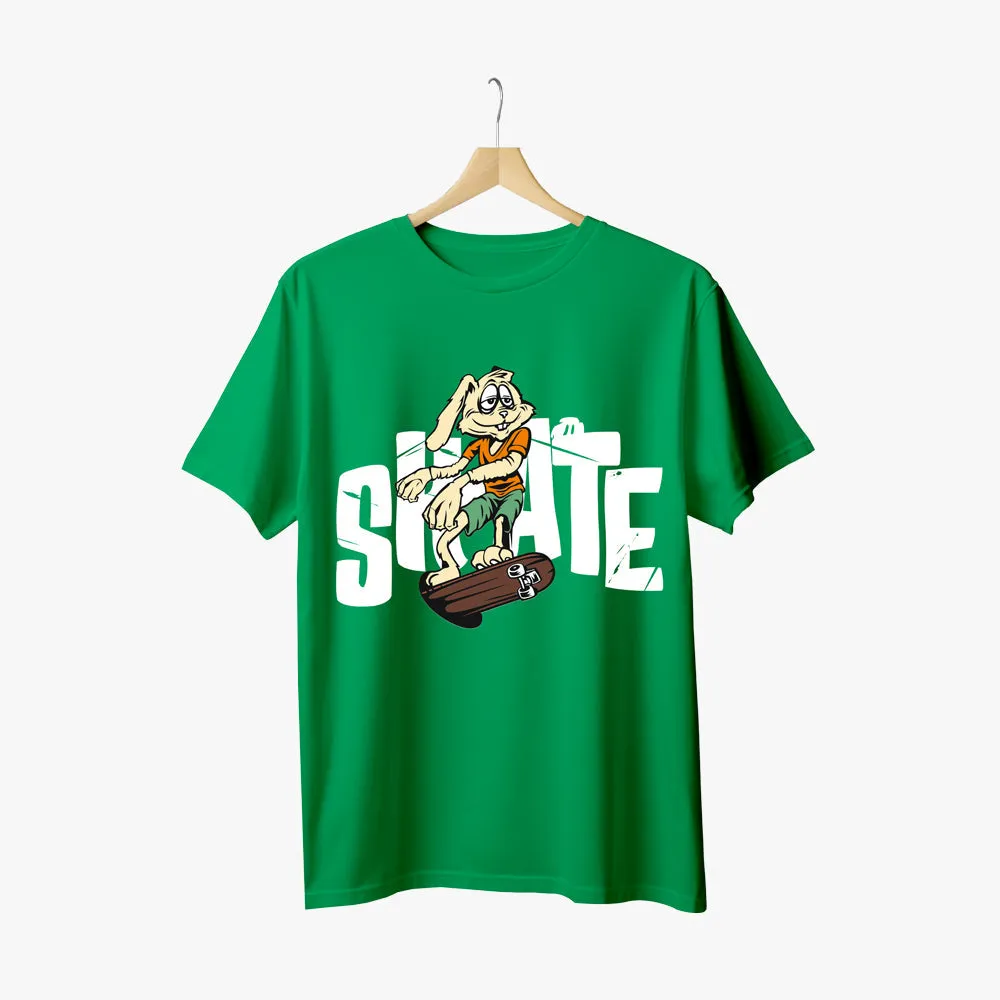 Skate - Polycotton Round Neck Graphic T-Shirt