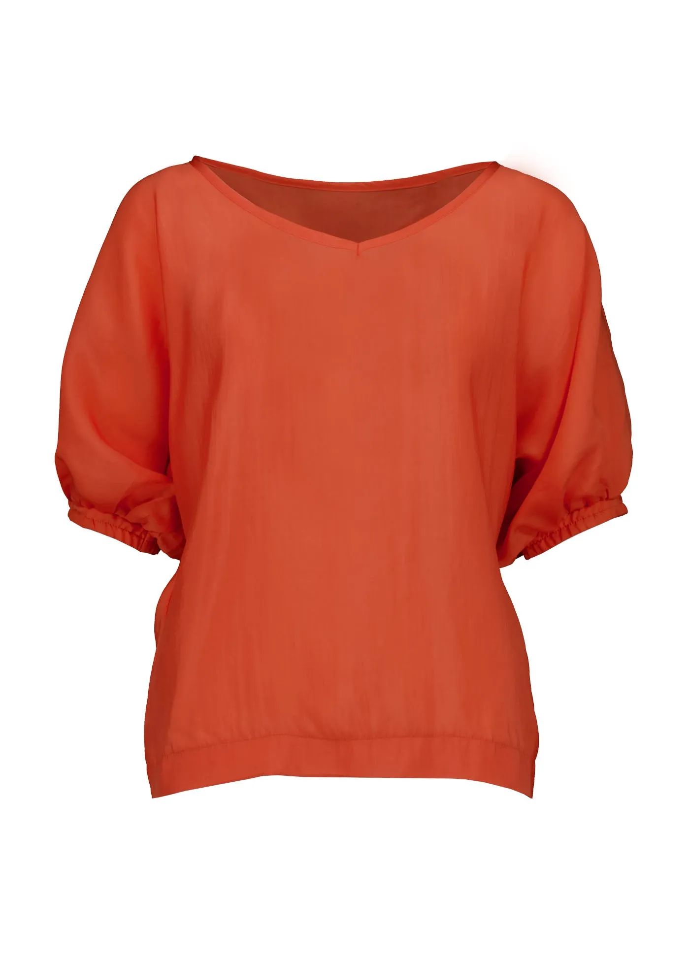 Skyscraper Camisa Orange in Fine Tencel