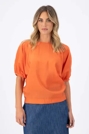 Skyscraper Camisa Orange in Fine Tencel