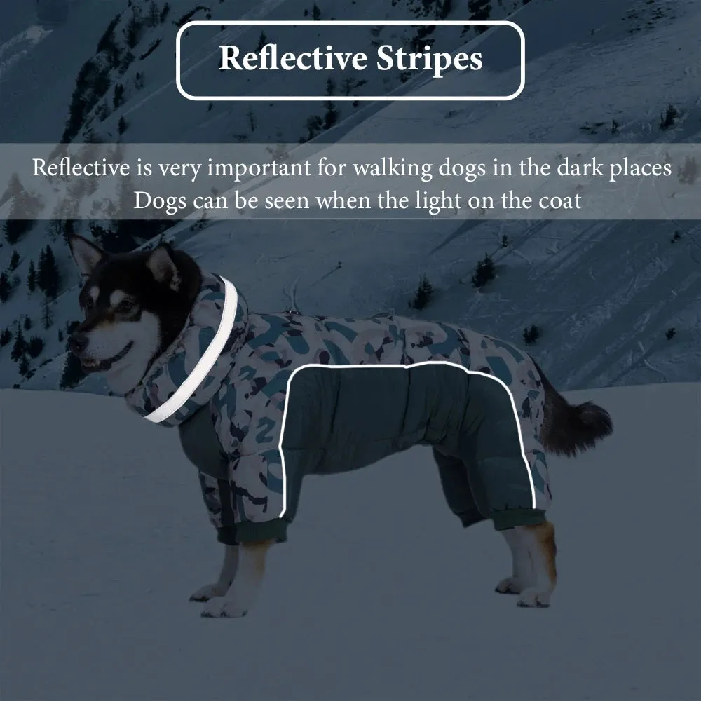SnowPuff™ Waterproof Dog Coat - Fully-Closed Belly Winter Snowsuit