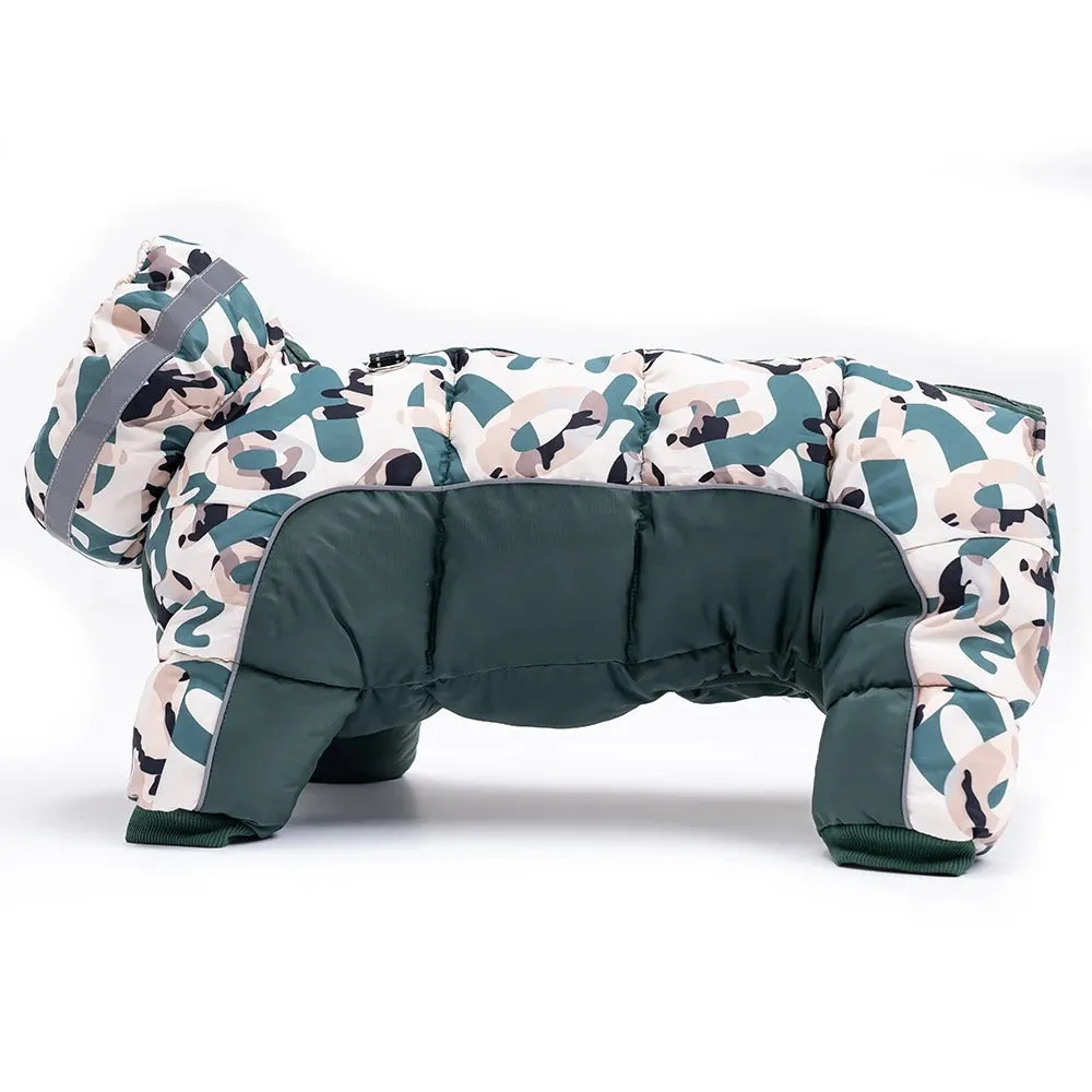 SnowPuff™ Waterproof Dog Coat - Fully-Closed Belly Winter Snowsuit