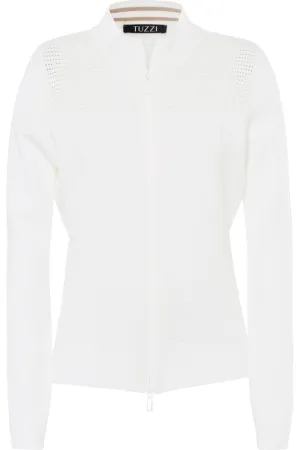 SS25 Tuzzi Ecru Zip Cardigan