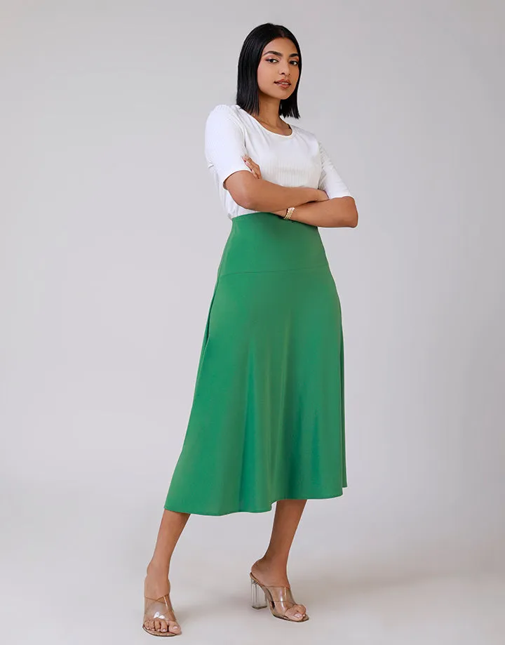 Stretch Flared Hip Skirt
