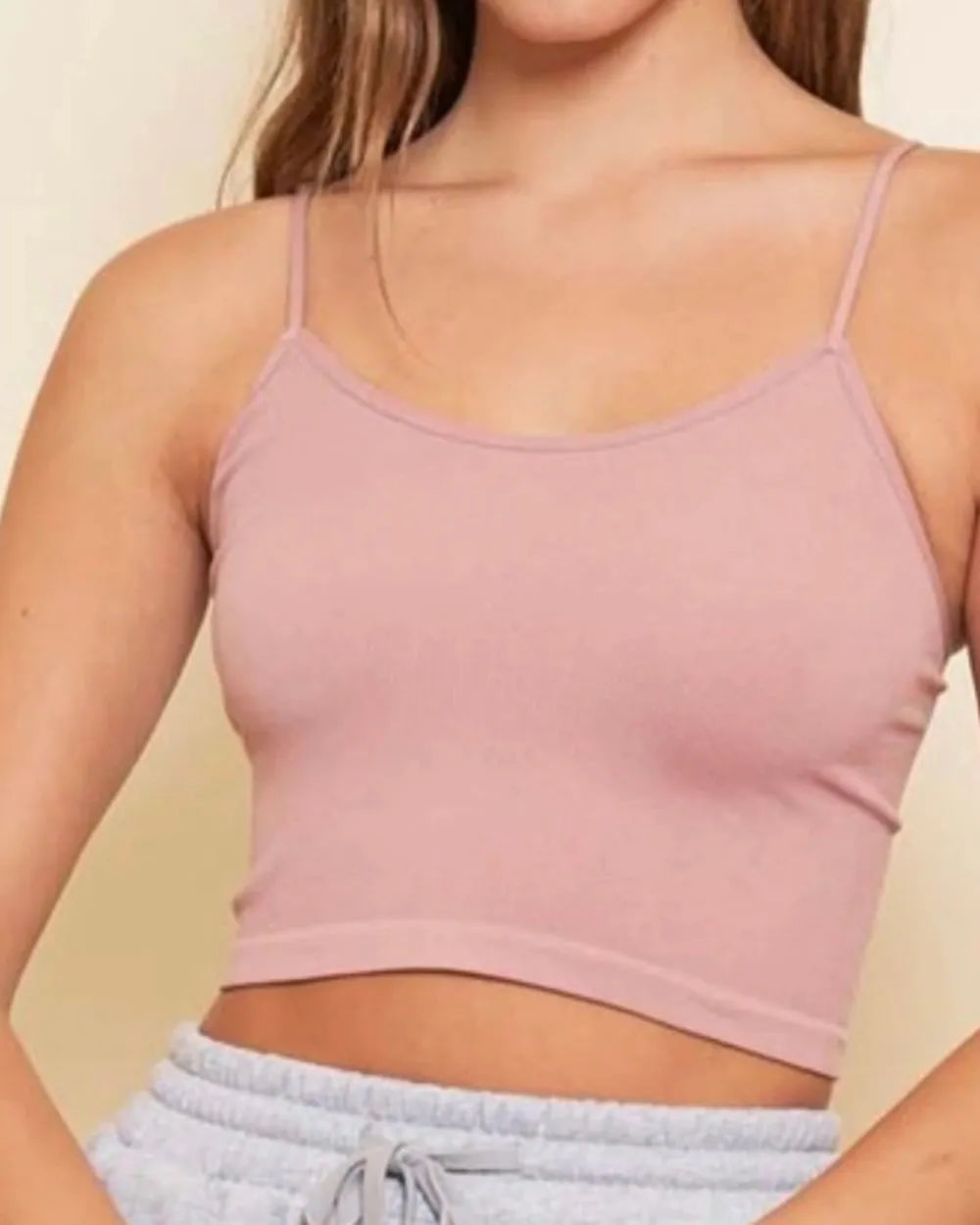 Stretchy Ribbed Single Strap Bralettes/Crop Tank