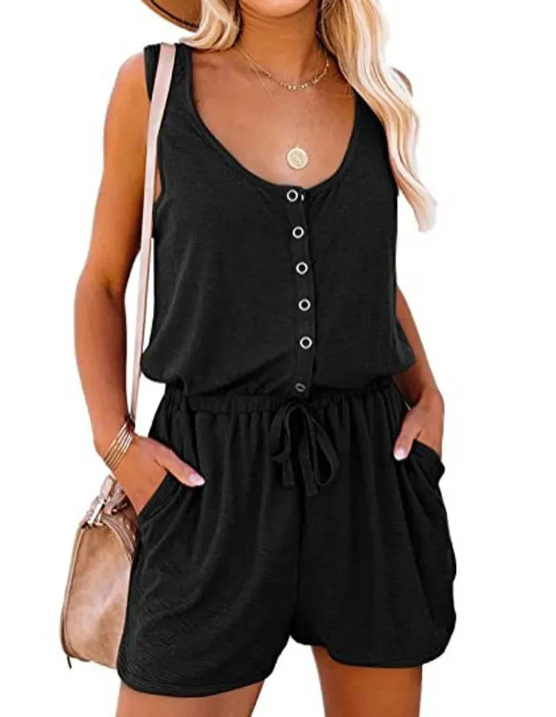 Stylish Sleeveless Wide Jumpsuit for Summer
