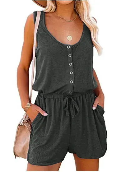 Stylish Sleeveless Wide Jumpsuit for Summer