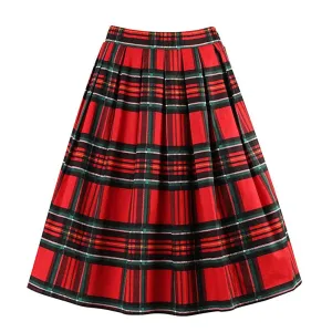 Summer Plaid Skirt with Pockets High Waist Cotton Vintage Retro harajuku Skirts Womens 2022 falda