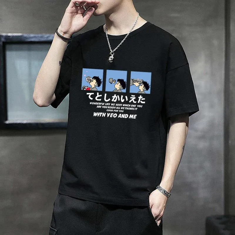 Summer Short Sleeve T-Shirt Trendy Loose Matching Teens Plus Size Tops T-Shirt
