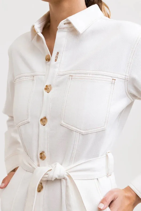 Swansea Boiler Suit (Off-White)