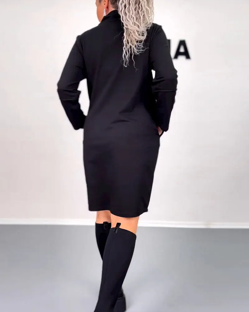 TastyHottie - Casual Straight Dress with Drawstring
