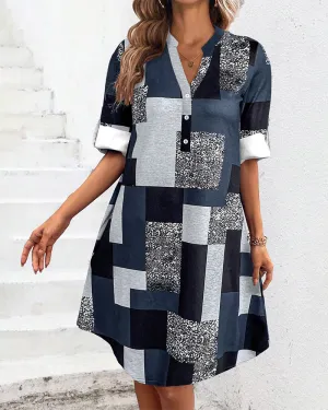 TastyHottie - Plaid print button dress