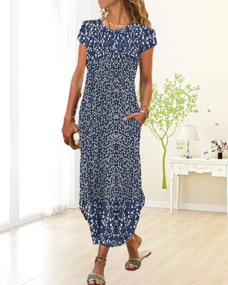 TastyHottie - Round Neck Printed Dress