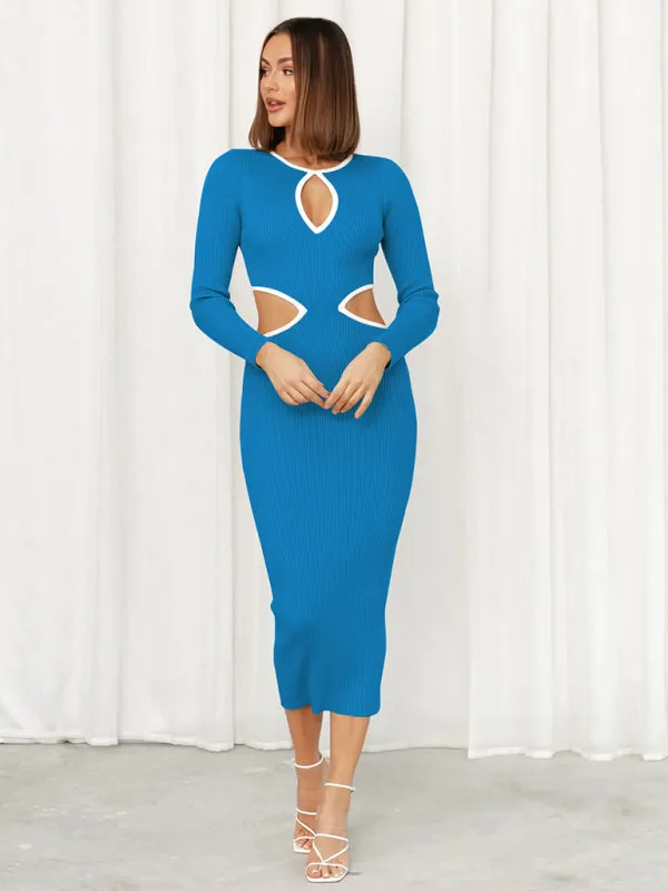 TastyHottie - Women鈥檚 With A Front Cutout Sides Waist Cutout Midi Dress