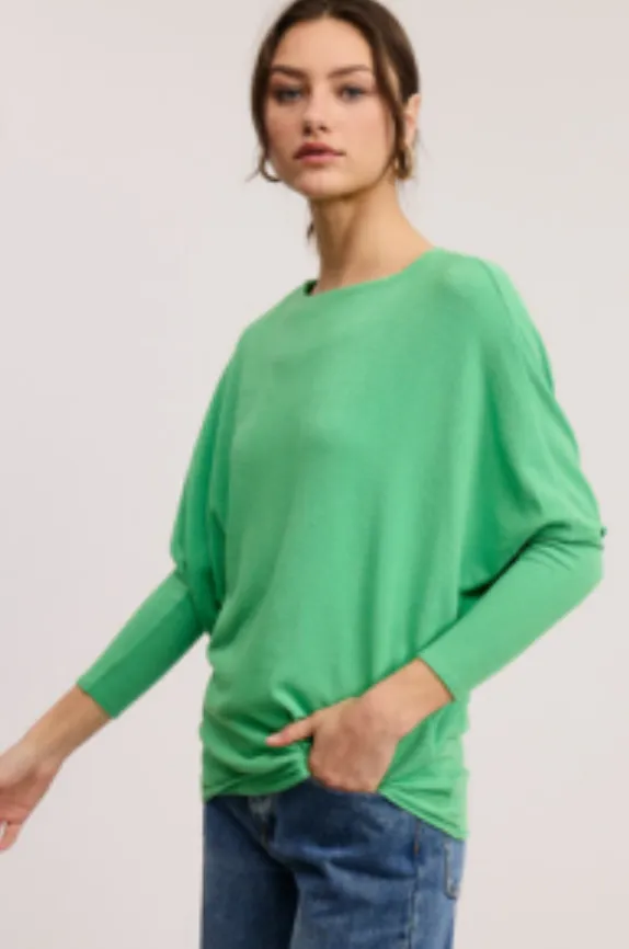 Textured Dolman Slv Comfy Tunic