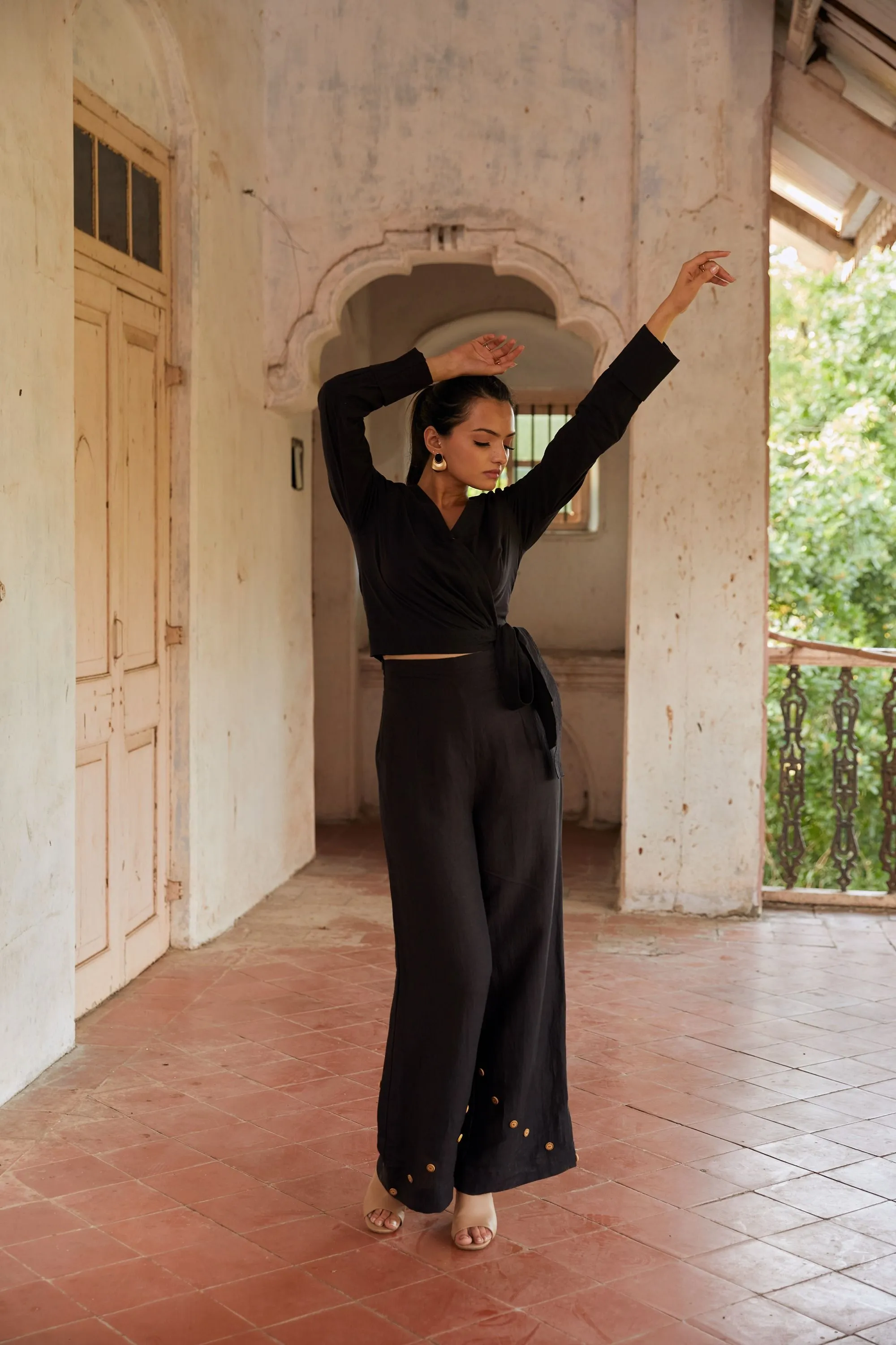 The Conscious Closet Black Perched Black Jumpsuit