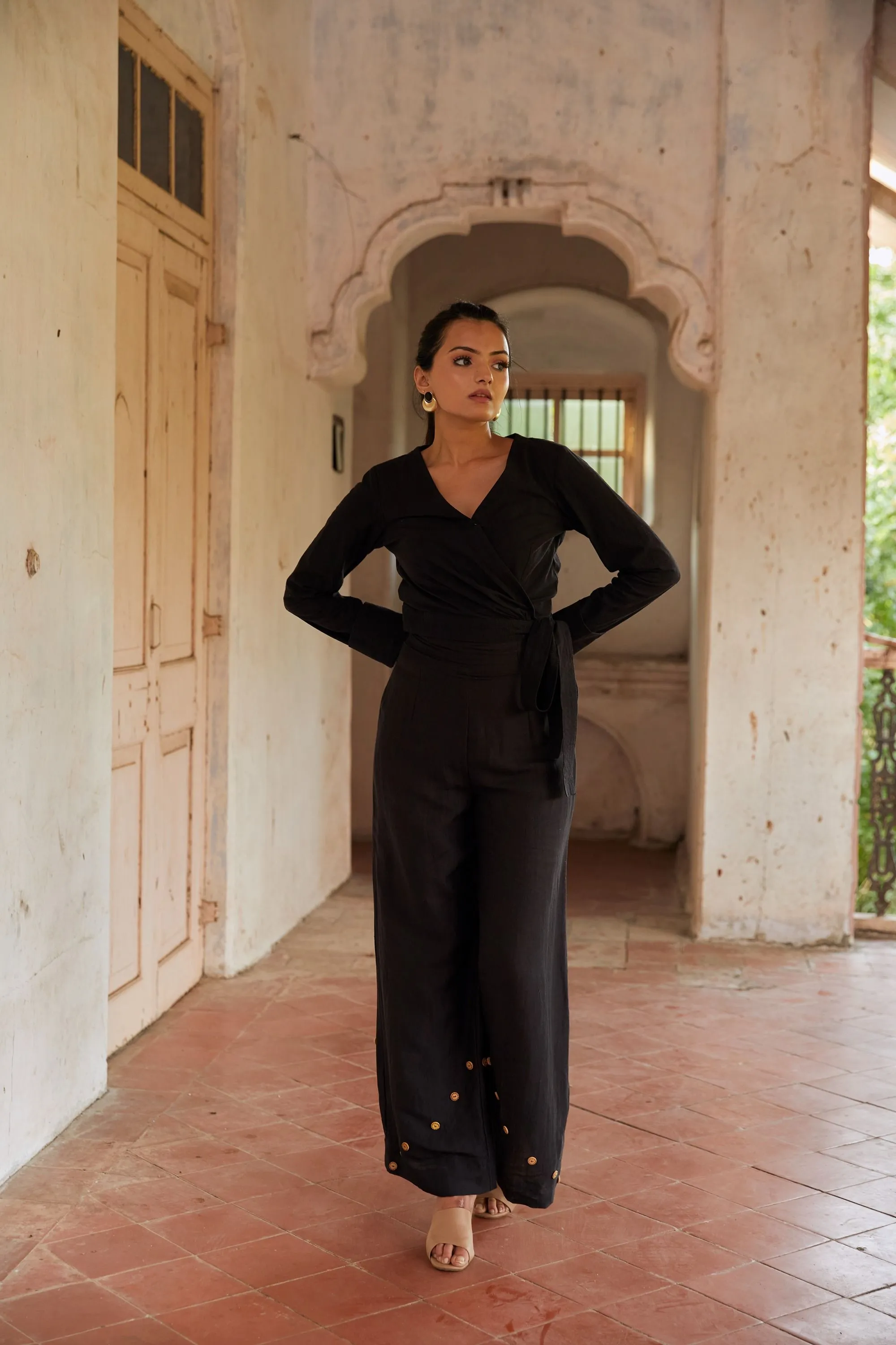 The Conscious Closet Black Perched Black Jumpsuit