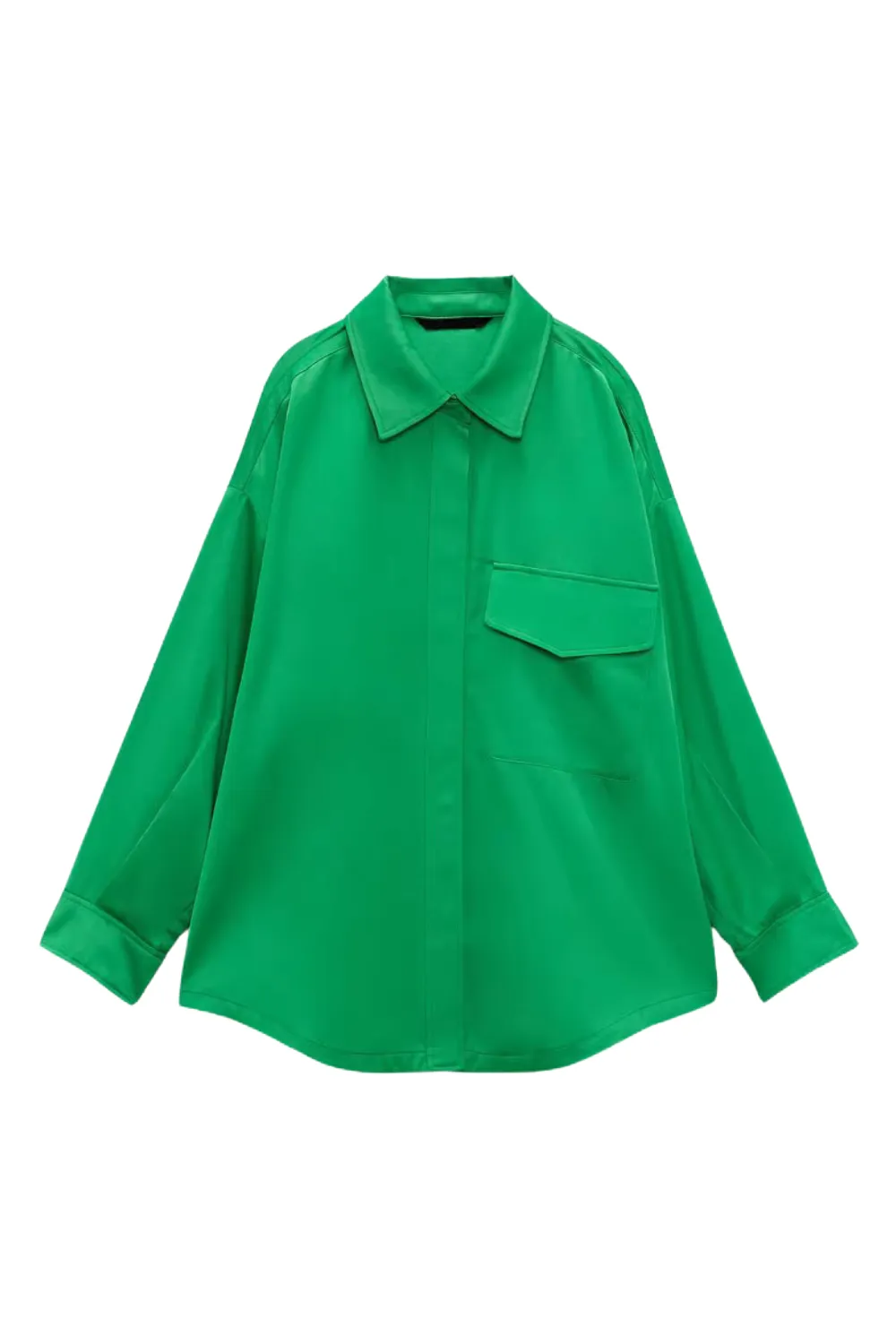 'Toby' Silk Satin Oversized Shirt & High Waist Shorts
