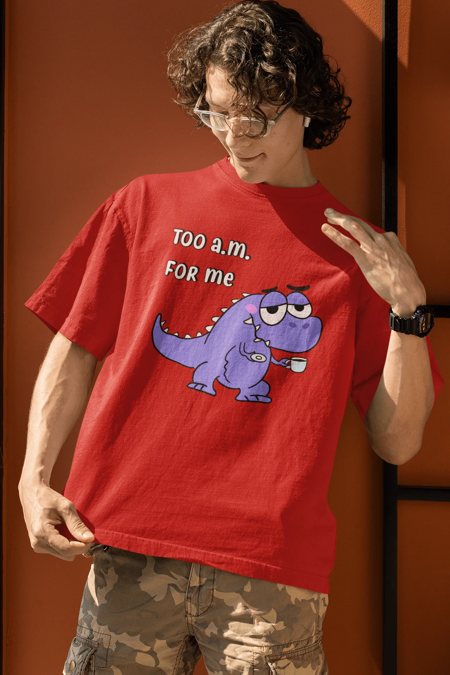 Too AM For Me T-Rex Oversized T-shirts - Unisex