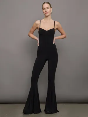 Underwire Fishtail Jumpsuit - Black