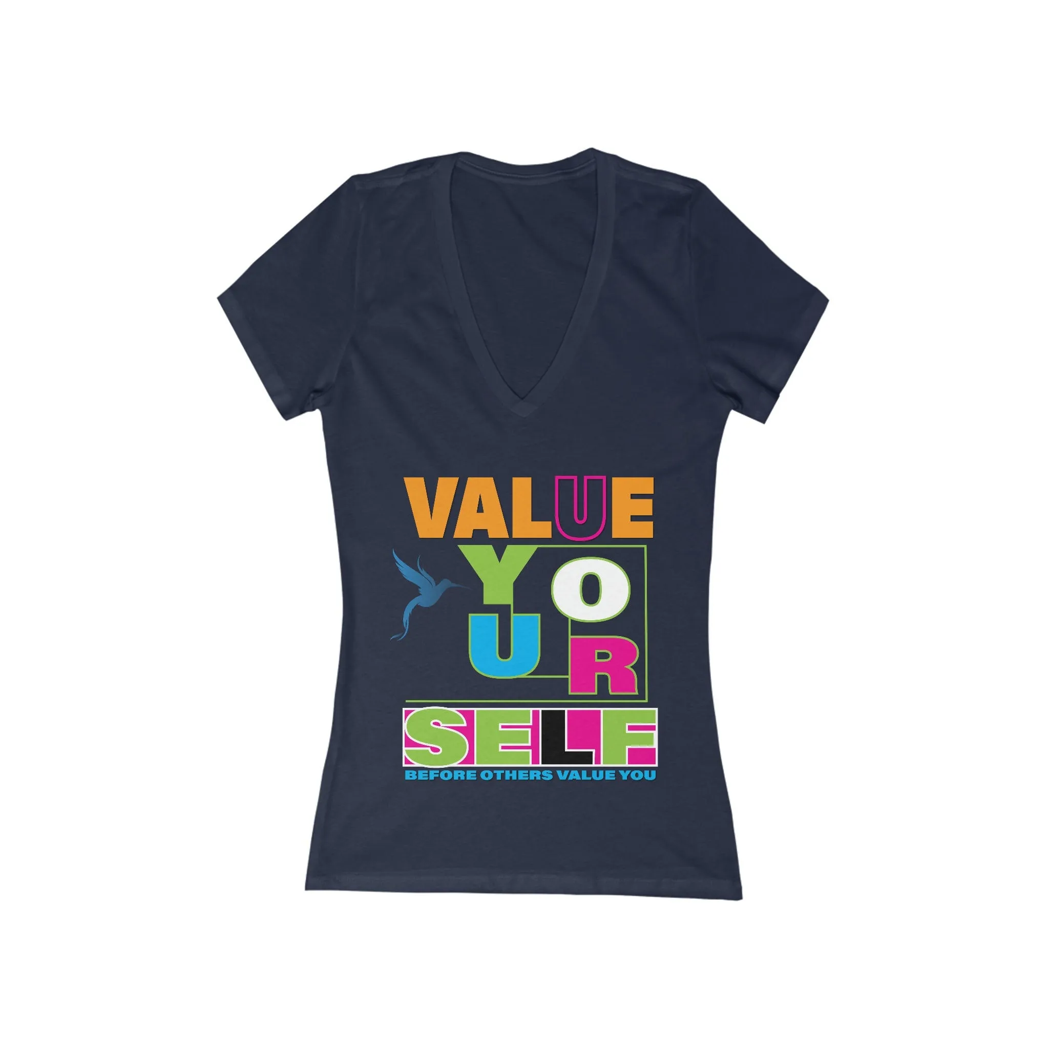 Value Yourself shirt Apparel Athletic Cute Lose Tops Oversize t shirt Funny Graphic Women's Jersey Short Sleeve