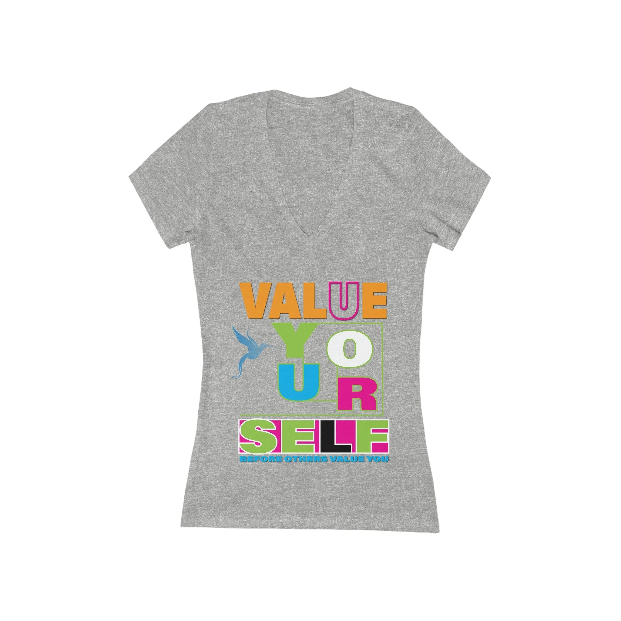 Value Yourself shirt Apparel Athletic Cute Lose Tops Oversize t shirt Funny Graphic Women's Jersey Short Sleeve