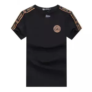 Vers Medusa Head Designed Cotton Men's T-shirt - Black