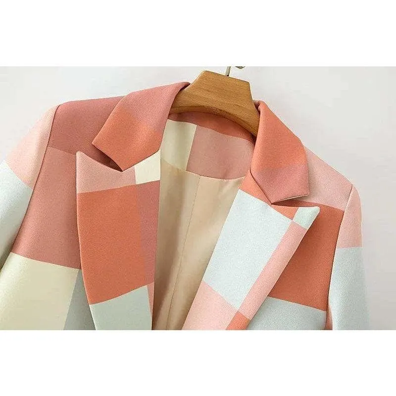 VINTAGE PLAID BLAZER COAT