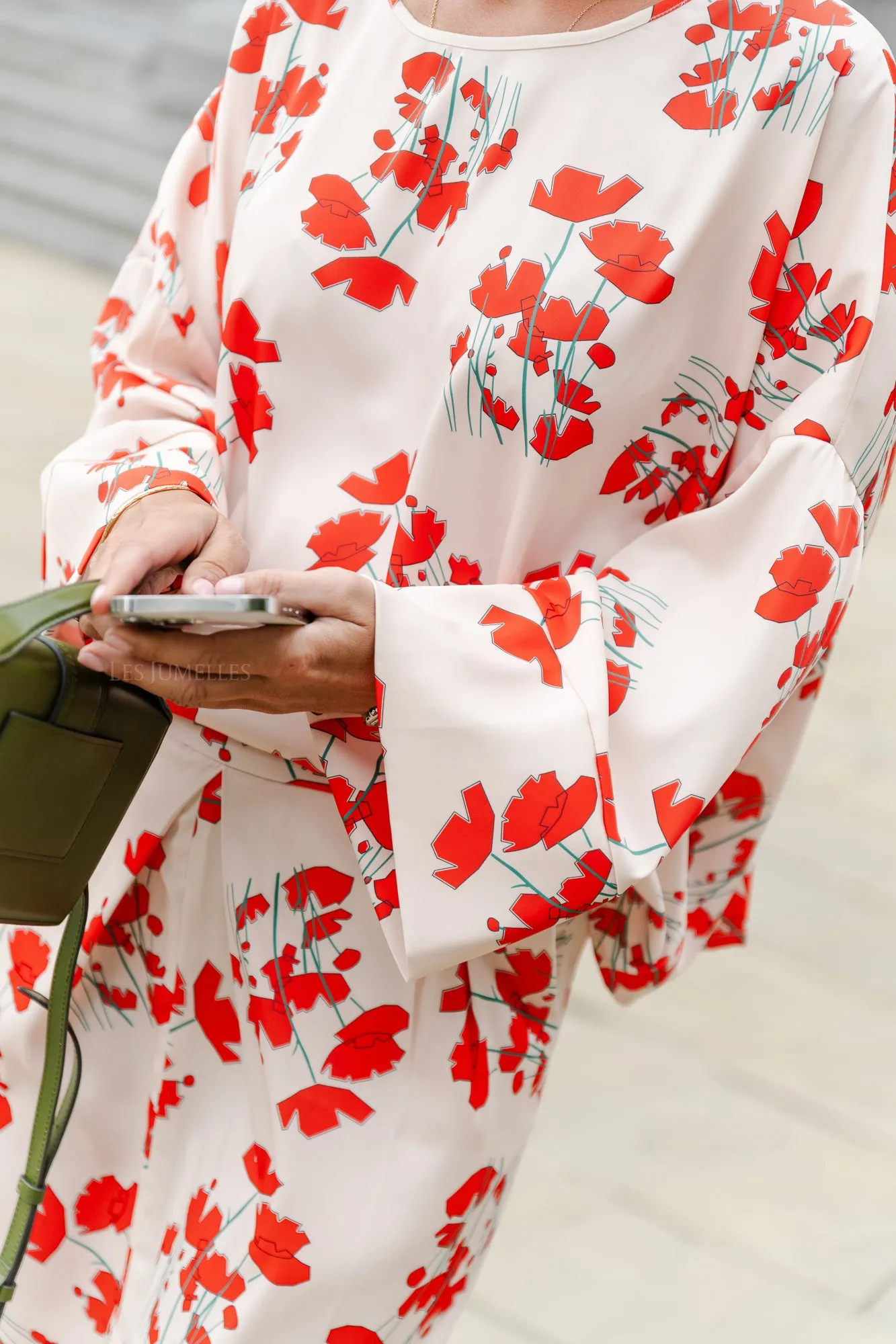 Viola printed blouse ecru