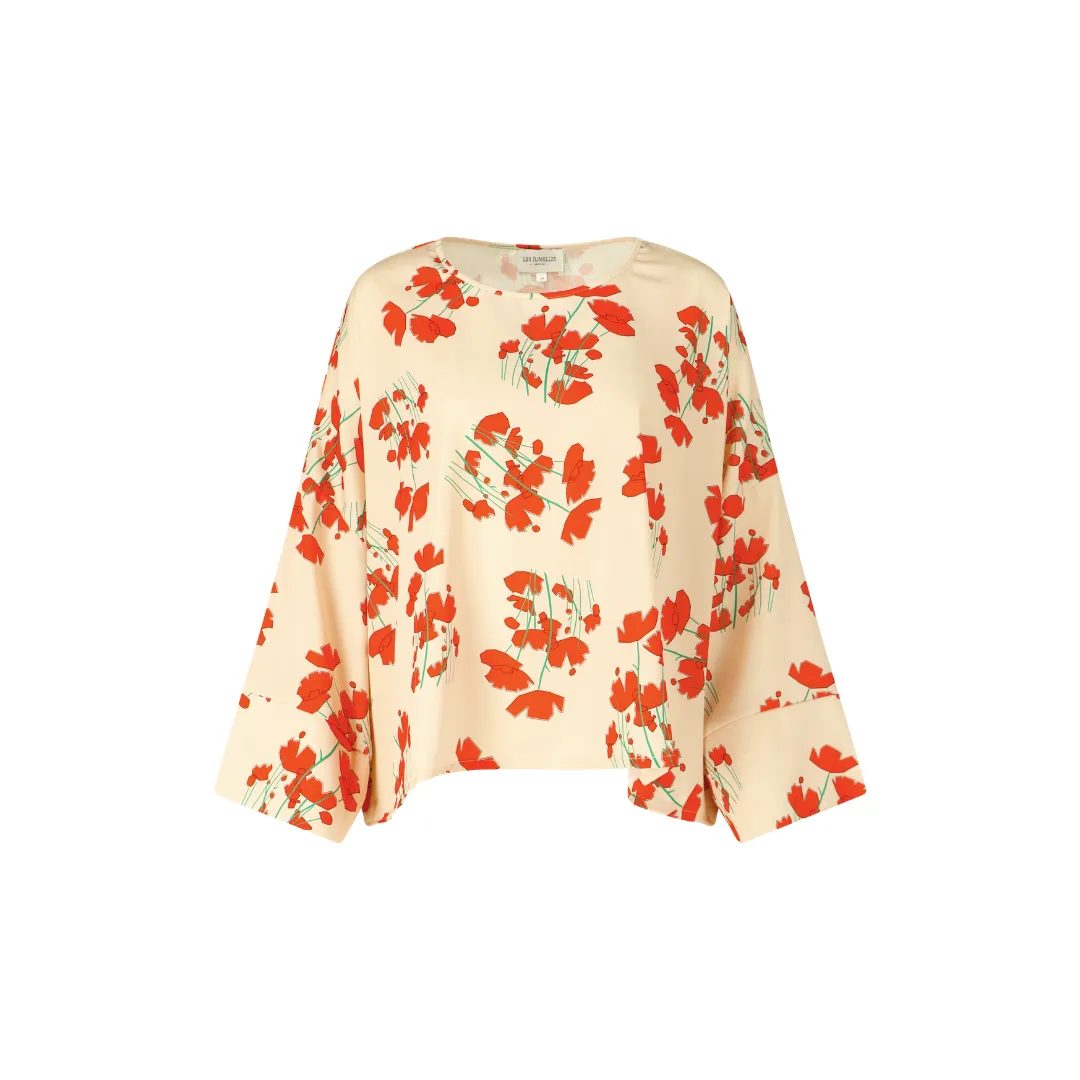 Viola printed blouse ecru