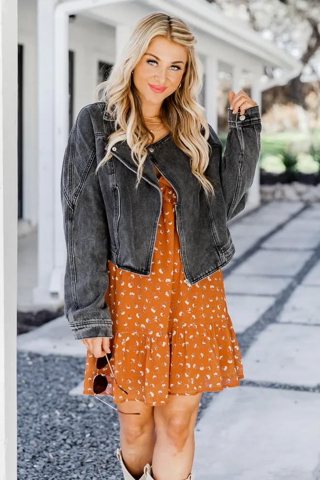 Walk The Walk Black Acid Wash Denim Jacket FINAL SALE
