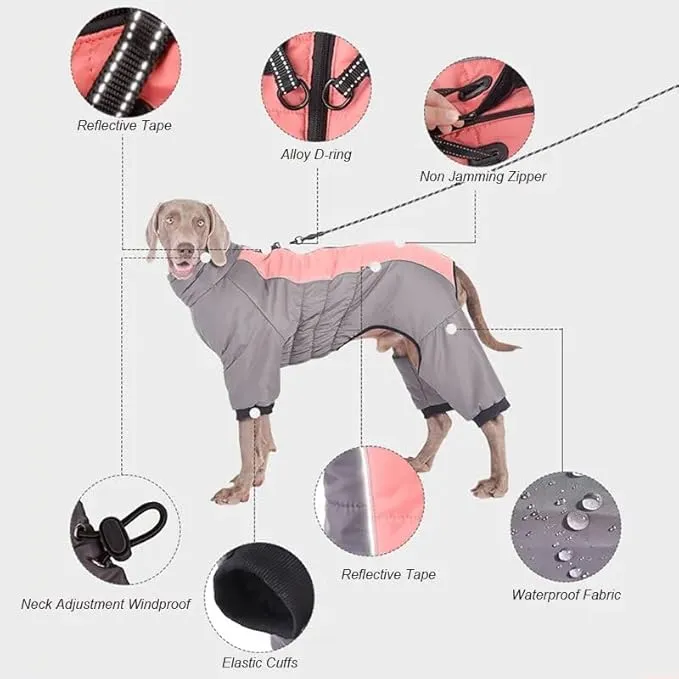 Warm Winter Waterproof Dog Jumpsuit