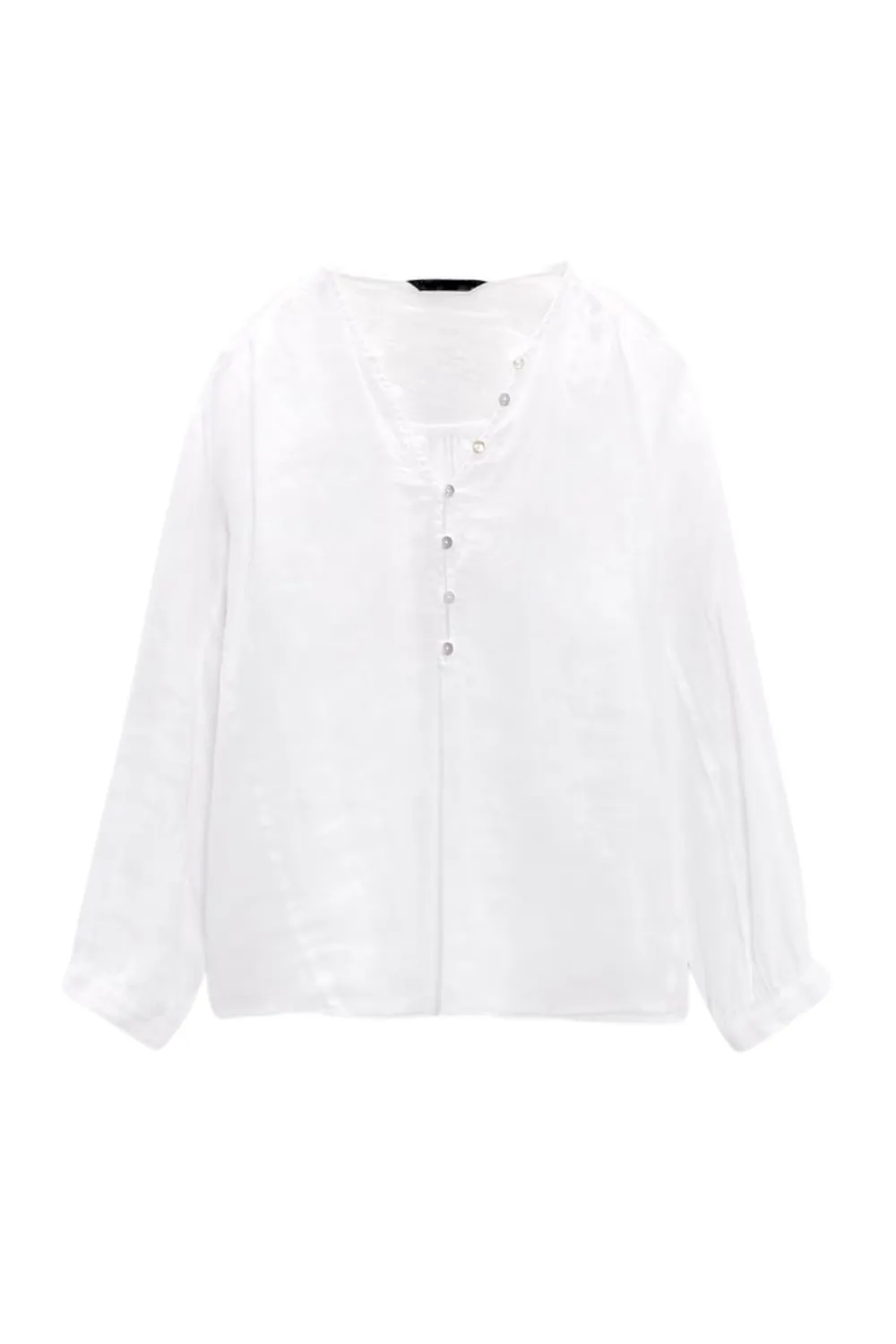 'Weslie' Long-Sleeved Linen Shirt