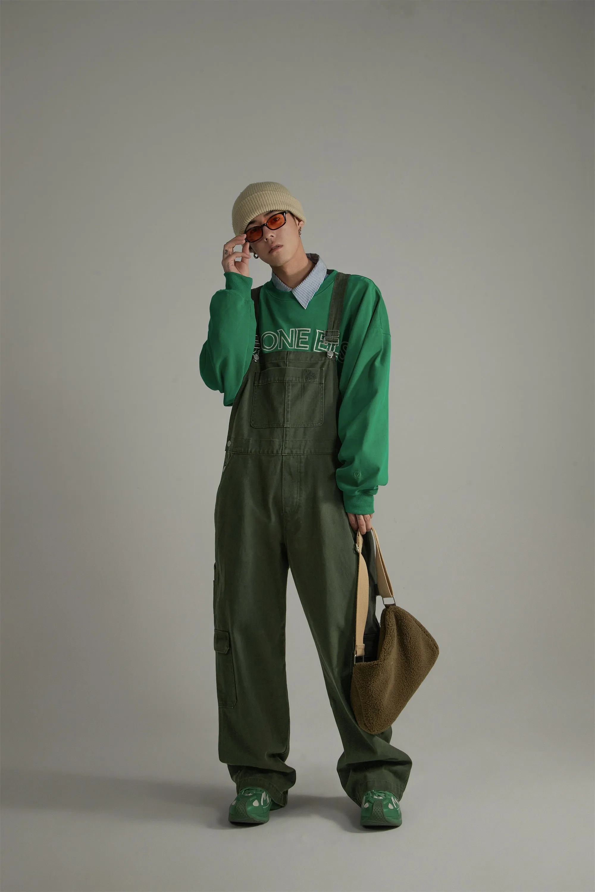 Wide Casual Denim Suspenders Jumpsuit