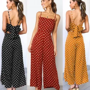 Women Elegant Sexy Jumpsuits Sleeveless Holiday Dress