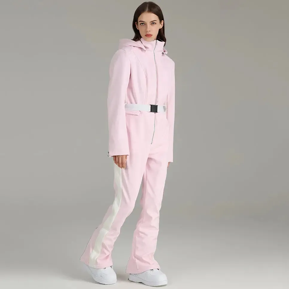 Women Ski Suit Stylish One-piece Snowsuit Jumpsuits