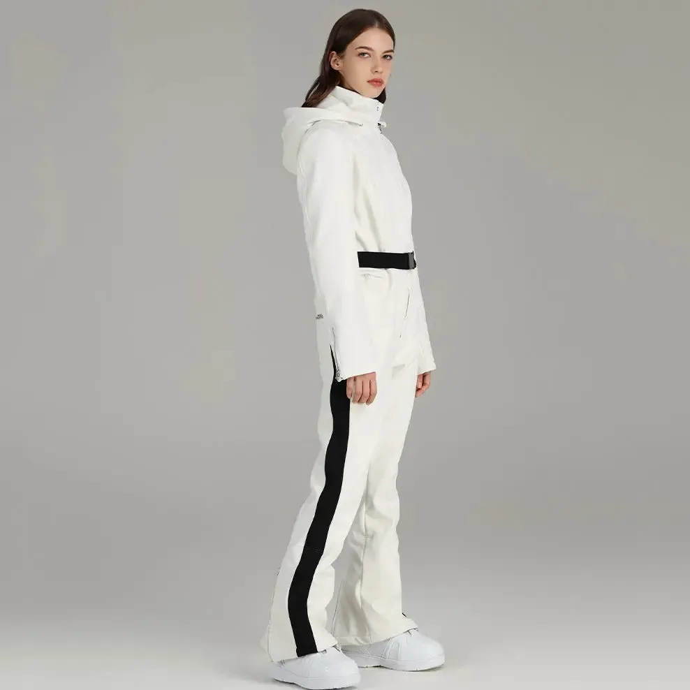 Women Ski Suit Stylish One-piece Snowsuit Jumpsuits