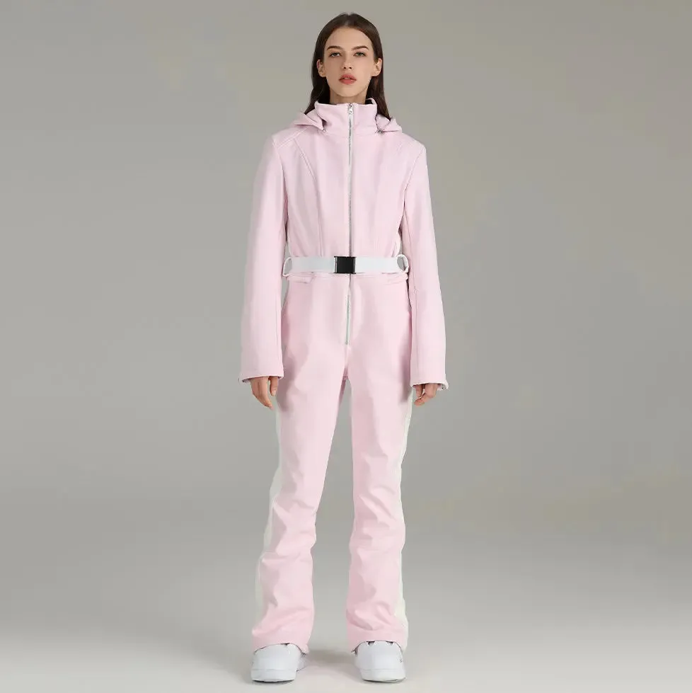 Women Ski Suit Stylish One-piece Snowsuit Jumpsuits